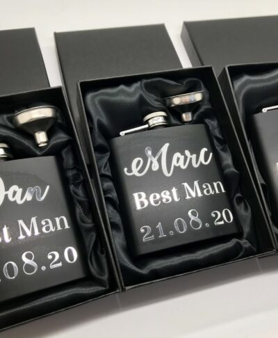 personalised best man hip flasks