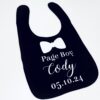 Personalised page boy bib with embroidered name