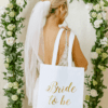 Personalised Bride To Be canvas bag for hen parties and bridal showers