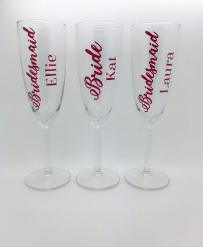 personalised champagne glass