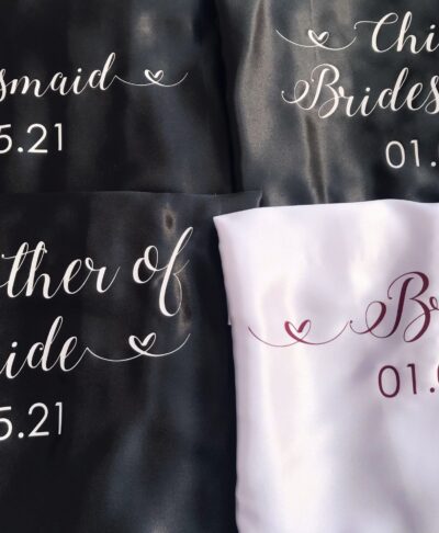 personalised wedding robe