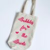 Personalised bottle bag with custom text