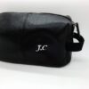 Personalised Embroidered Leather Look Wash Bag for wedding, honeymoon, or bridal party gift