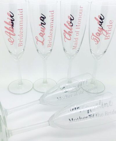 bridal party champagne flutes