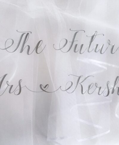 veil for hen do with personalised text