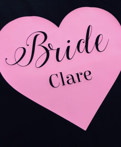 personalised bride canvas bag