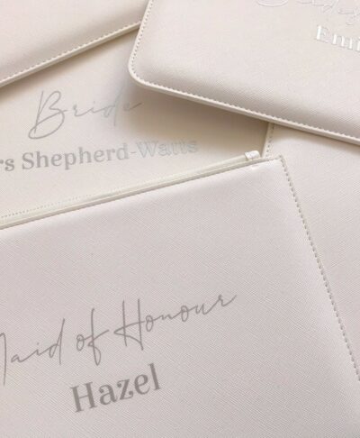 bridal party leather look clutch bag