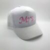 White Mrs Embroidered Cap for bride