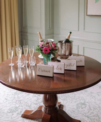 White Personalised Mrs Clutch Bag with gold foil text