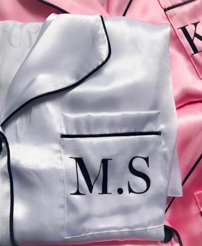 bridal party satin short pyjamas