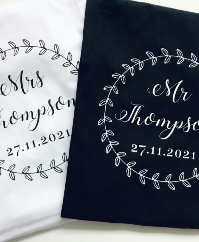 personalised wedding aprons