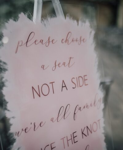 acrylic wedding sign