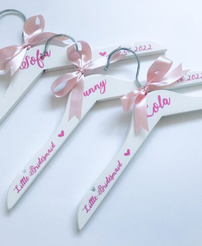 personalised flower girl hangers